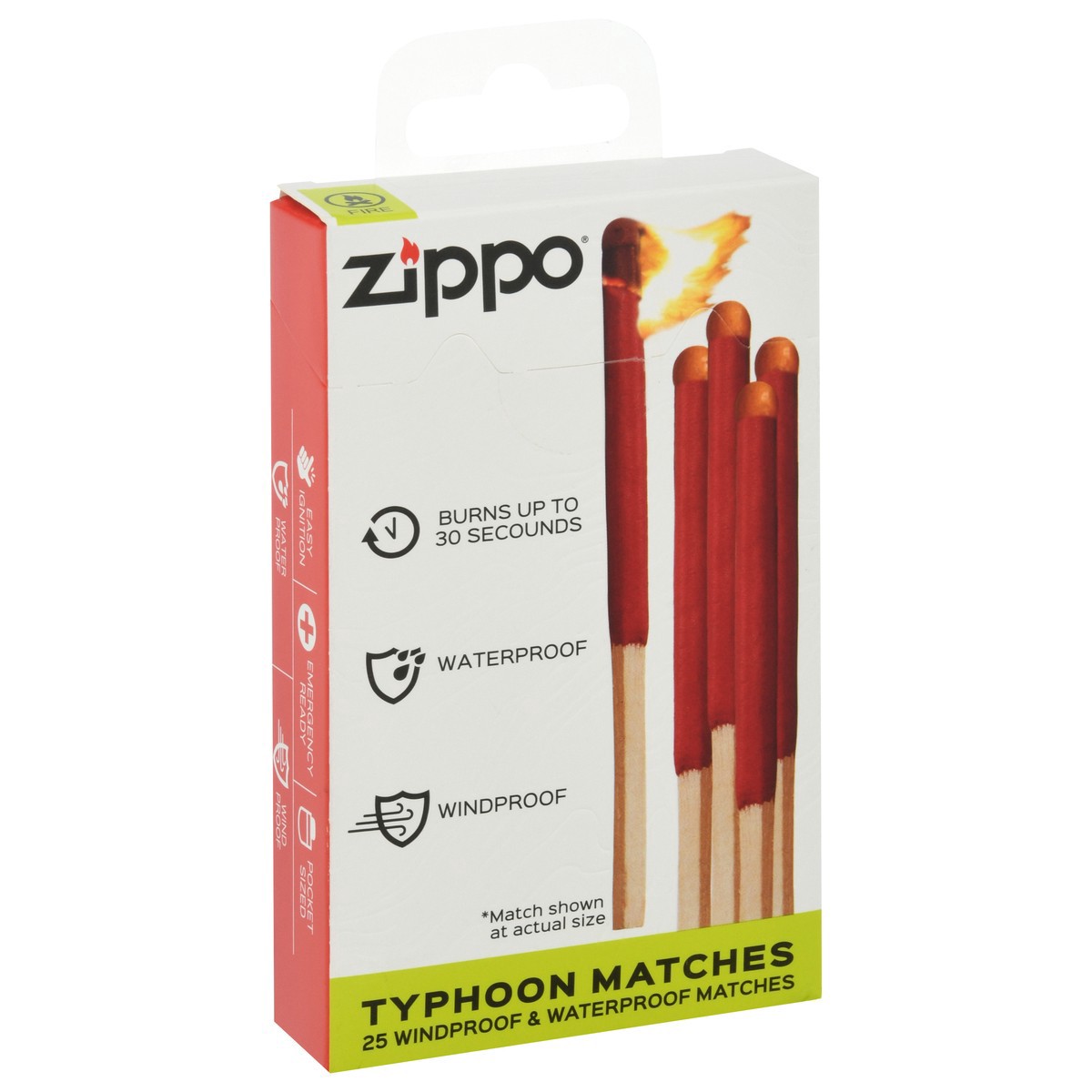 slide 4 of 10, Zippo Windproof & Waterproof Typhoon Matches 25 ea, 25 ct
