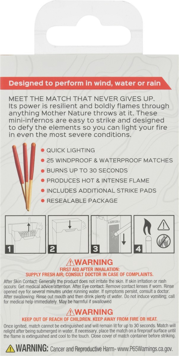slide 7 of 10, Zippo Windproof & Waterproof Typhoon Matches 25 ea, 25 ct