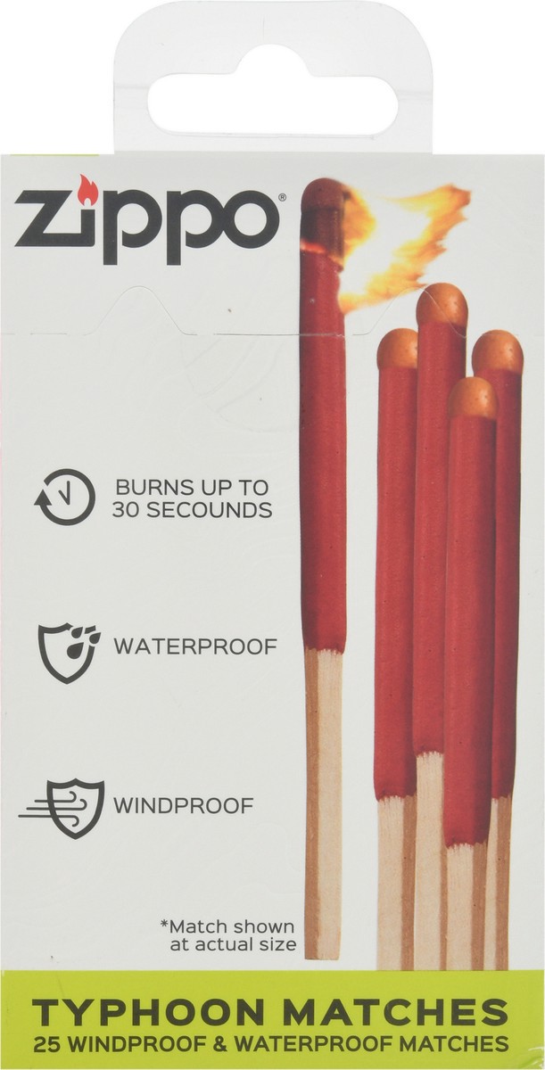 slide 9 of 10, Zippo Windproof & Waterproof Typhoon Matches 25 ea, 25 ct