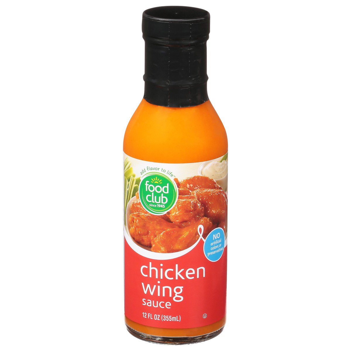slide 1 of 9, Food Club Chicken Wing Sauce 12 fl oz, 12 fl oz