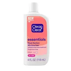 Clean & Clear Essentials Dual Action Facial Moisturizer for Acne-Prone Skin - 4 fl oz