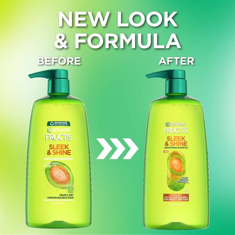 slide 5 of 6, Garnier Fructis with Active Fruit Protein Sleek & Shine Shampoo - 33.8 fl oz, 33.8 fl oz