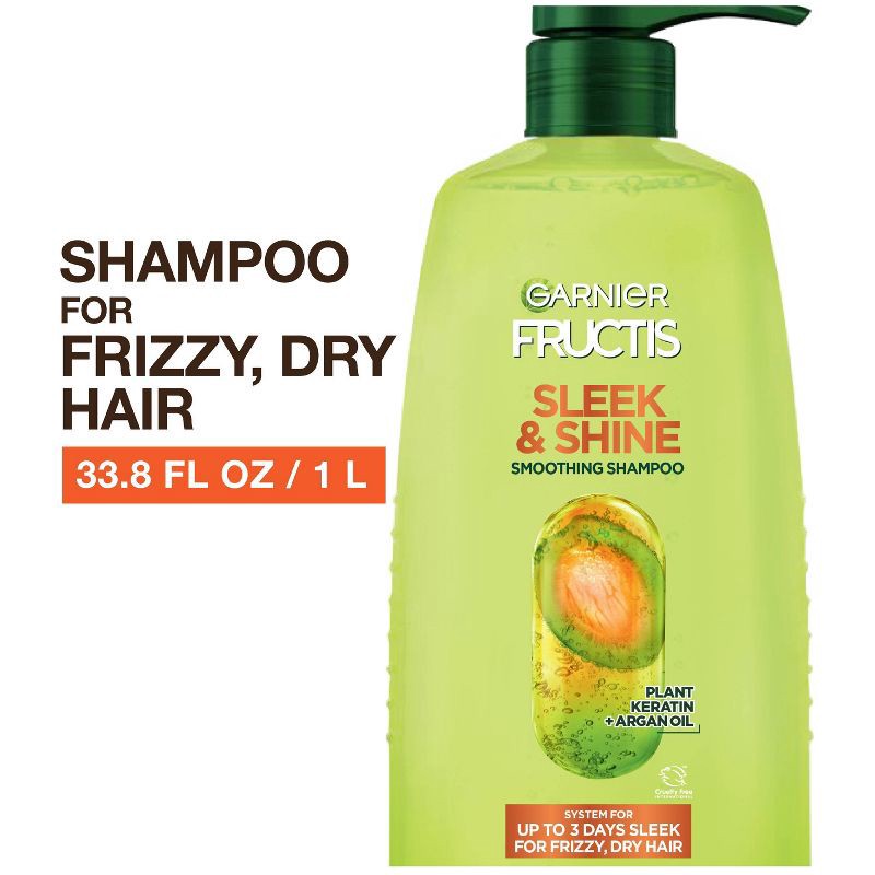 slide 6 of 6, Garnier Fructis with Active Fruit Protein Sleek & Shine Shampoo - 33.8 fl oz, 33.8 fl oz