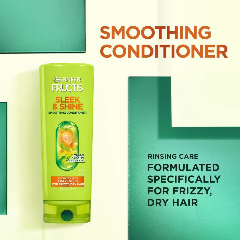 slide 3 of 11, Garnier Fructis with Active Fruit Protein Sleek & Shine Conditioner - 33.8 fl oz, 33.8 fl oz