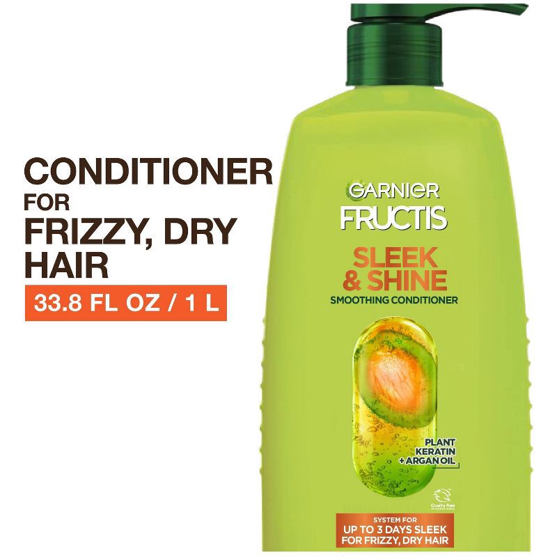 slide 6 of 6, Garnier Fructis with Active Fruit Protein Sleek & Shine Conditioner - 33.8 fl oz, 33.8 fl oz