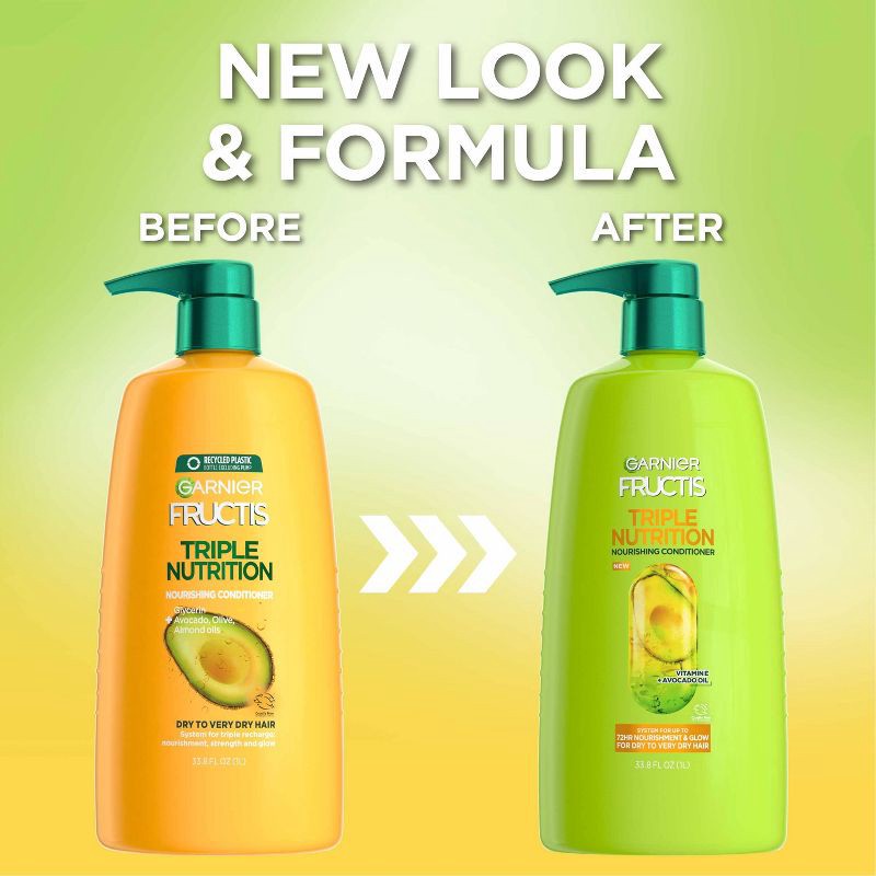 slide 6 of 6, Garnier Fructis Active Fruit Protein Triple Nutrition Fortifying Conditioner - 33.8 fl oz, 33.8 fl oz