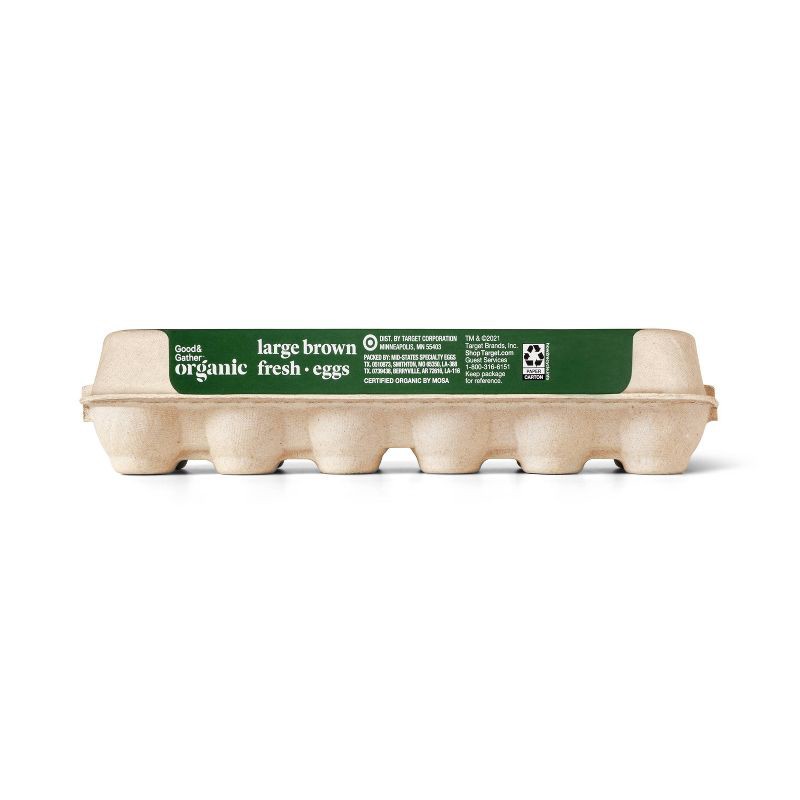 slide 4 of 6, Organic Cage-Free Fresh Grade A Large Brown Eggs - 12ct - Good & Gather™, 12 ct