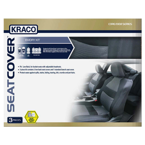 slide 1 of 1, Auto Expressions Premium Seat Cover Kit Black, 3 ct