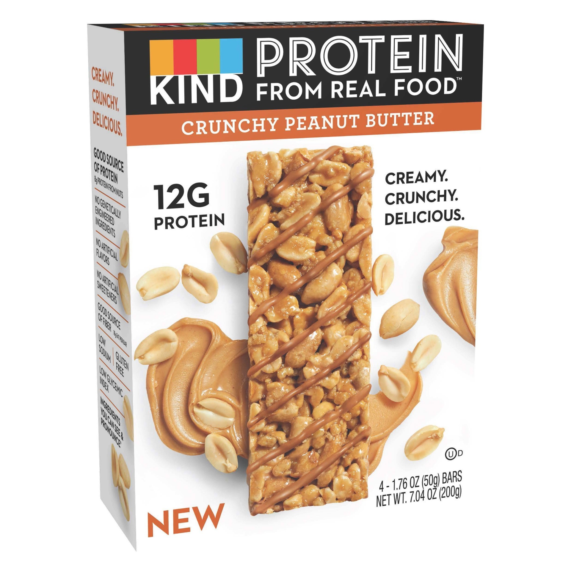 slide 1 of 1, KIND Crunchy Peanut Butter Nutrition Bars, 7.04 oz