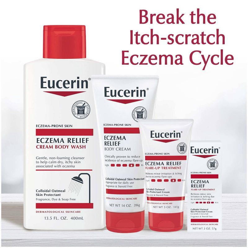 slide 16 of 20, Eucerin Eczema Relief Body Cream for Dry Skin Unscented - 8oz, 8 oz