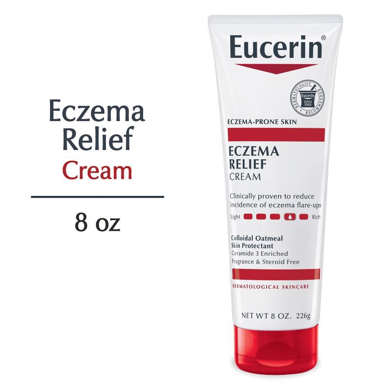 slide 20 of 20, Eucerin Eczema Relief Body Cream for Dry Skin Unscented - 8oz, 8 oz