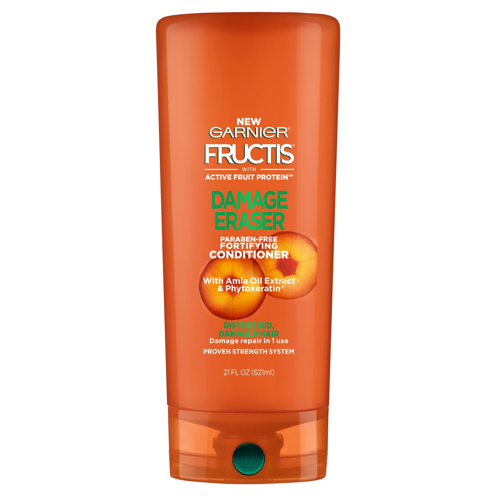 slide 1 of 2, Garnier Fructis With Active Fruit Protein Damage Eraser Fortifying Conditioner with Amla Oil Extract & Phytokeratin, 21 fl oz