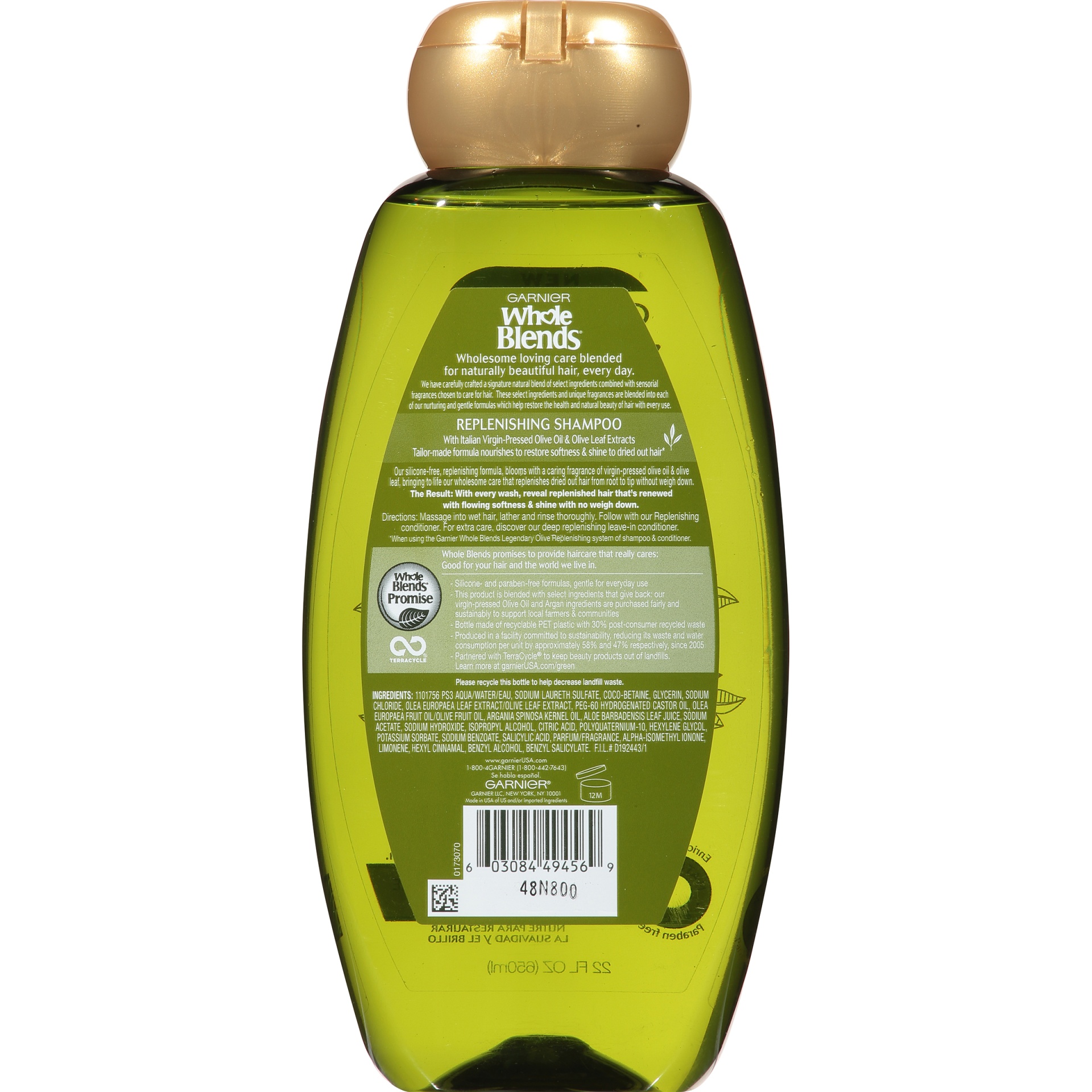 slide 4 of 5, Whole Blends Replenishing Shampoo Legendary Olive, For Dry Hair, 22 oz