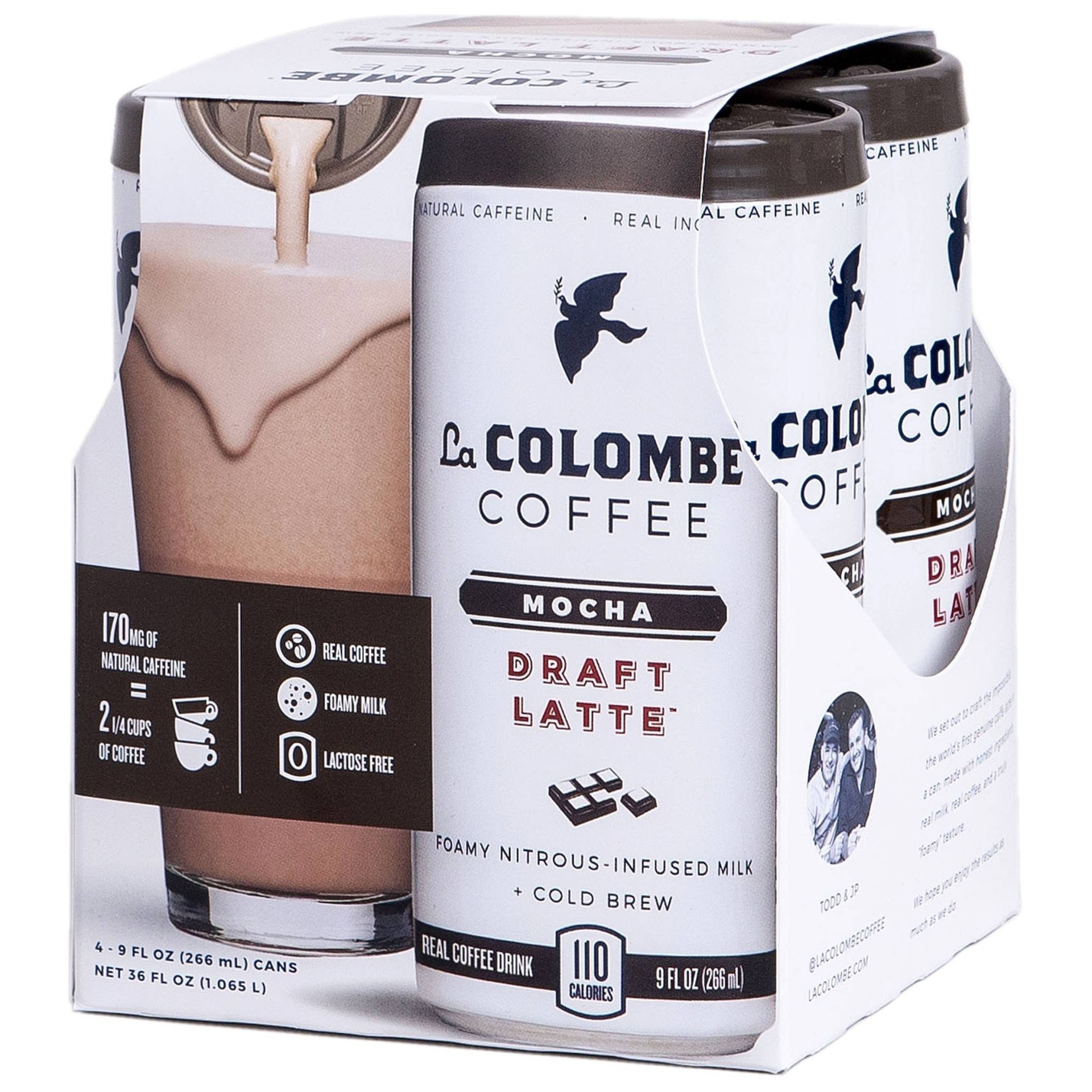 slide 1 of 6, La Colombe Draft Latte Mocha - 4pk/9 fl oz Cans, 4 ct; 9 fl oz