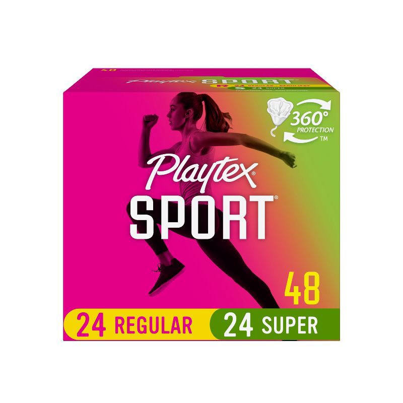 slide 1 of 7, Playtex Sport Plastic Unscented Multipack Tampons - 48ct, 48 ct