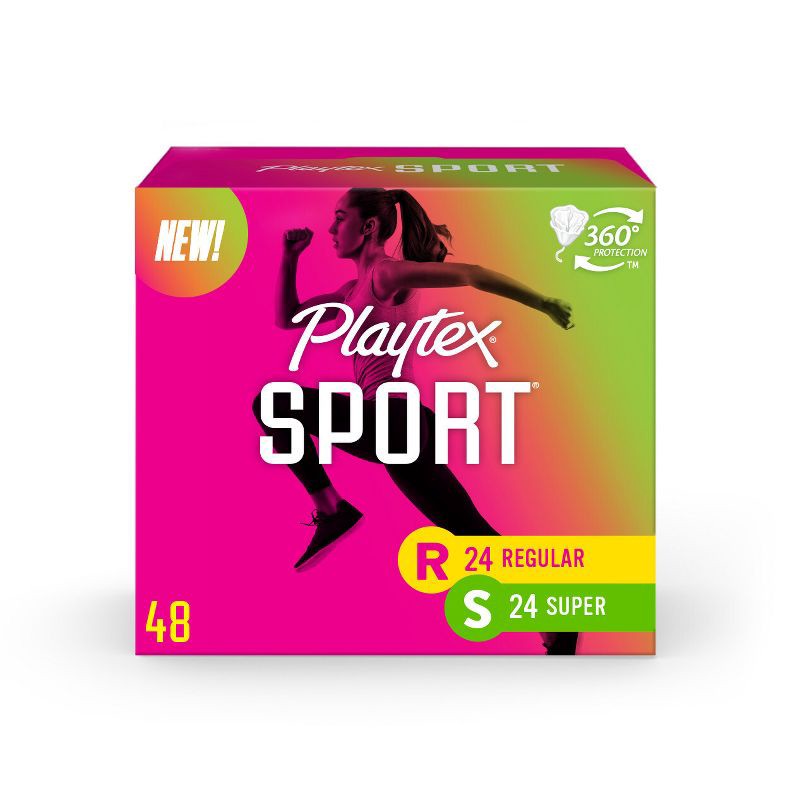 slide 1 of 7, Playtex Sport Plastic Unscented Multipack Tampons - 48ct, 48 ct