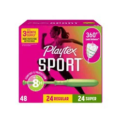 Playtex Sport Plastic Unscented Multipack Tampons - 48ct