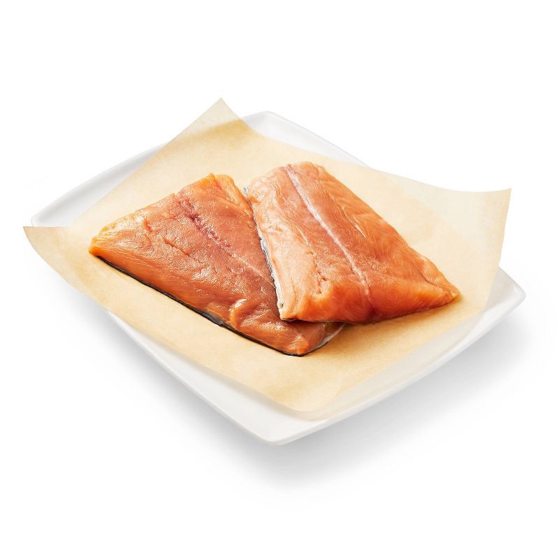 slide 3 of 4, Alaska Keta Salmon Skin On Fillets - Frozen - 24oz - Good & Gather™, 24 oz