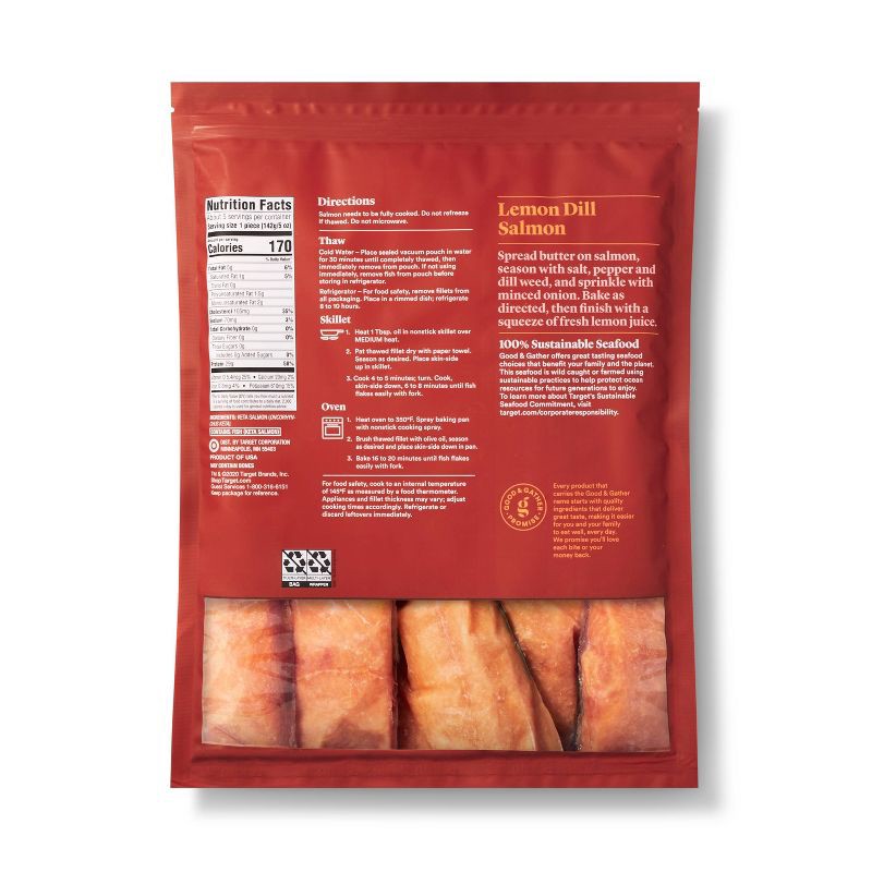 slide 2 of 4, Alaska Keta Salmon Skin On Fillets - Frozen - 24oz - Good & Gather™, 24 oz