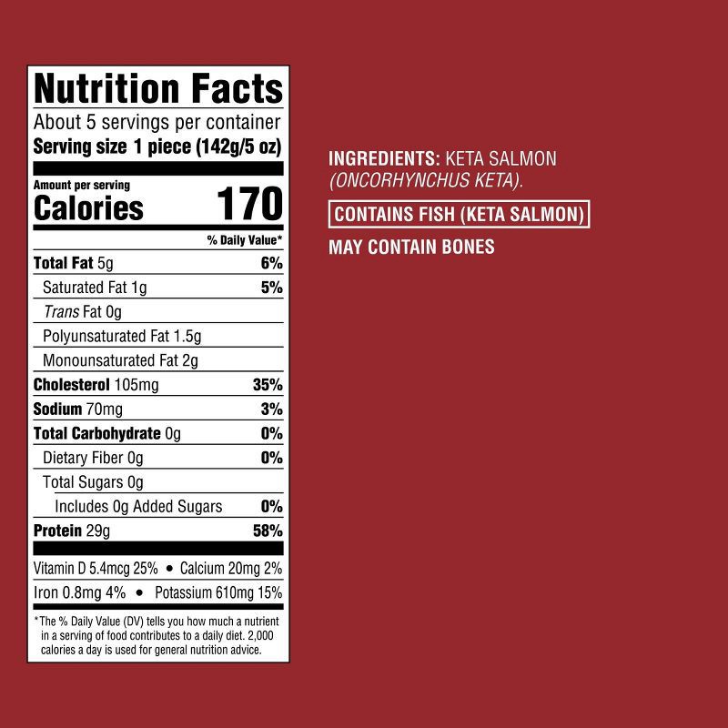 slide 4 of 4, Alaska Keta Salmon Skin On Fillets - Frozen - 24oz - Good & Gather™, 24 oz