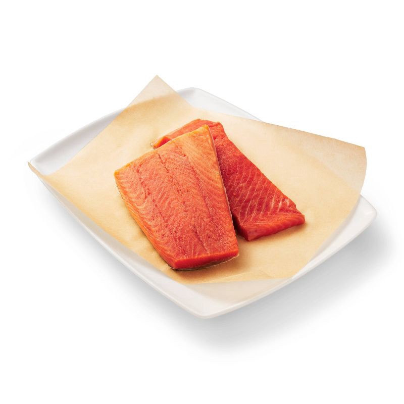 slide 3 of 4, Alaska Sockeye Salmon Skin On Fillets - Frozen - 16oz - Good & Gather™, 16 oz