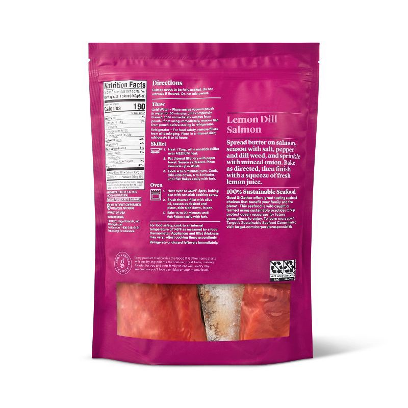 slide 2 of 4, Alaska Sockeye Salmon Skin On Fillets - Frozen - 16oz - Good & Gather™, 16 oz
