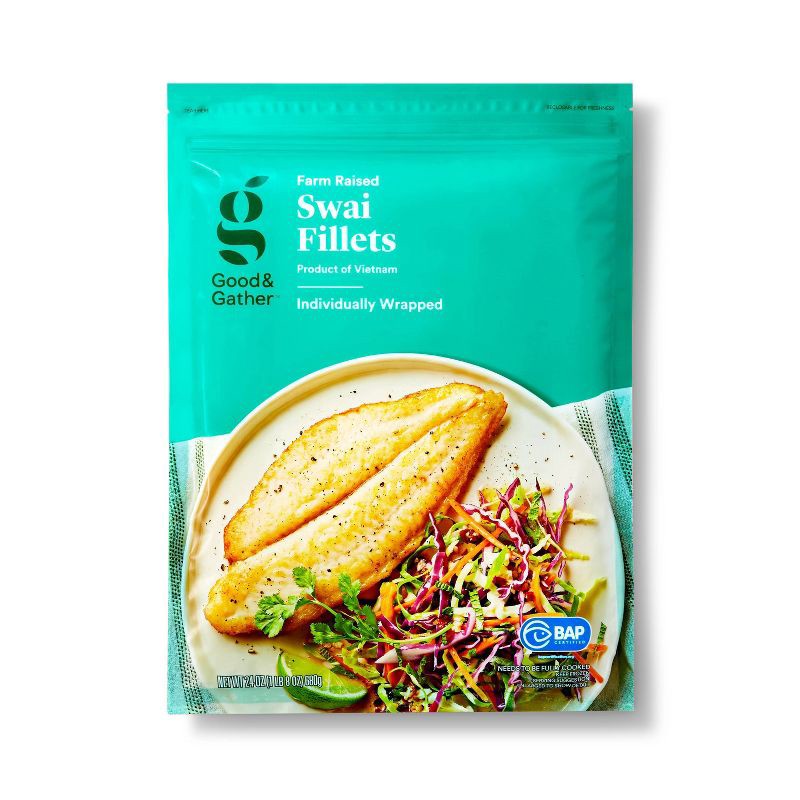 slide 1 of 3, Farm Raised Swai Fillets - Frozen - 24oz - Good & Gather™, 24 oz