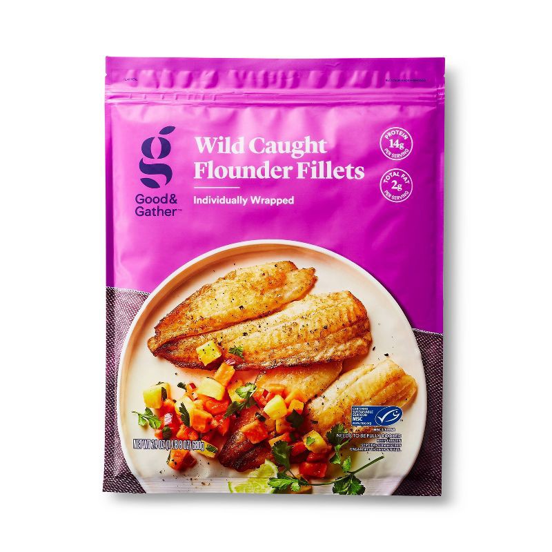 Wild Caught Flounder Fillets Frozen 24oz Good & Gather™ 24 oz Shipt