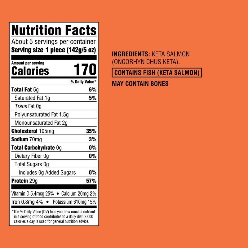 slide 4 of 4, Alaska Keta Salmon Skinless Fillets - Frozen - 24oz - Good & Gather™, 24 oz