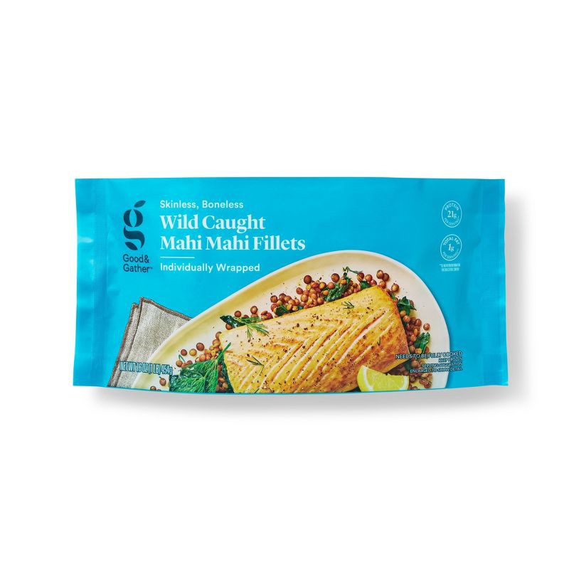 slide 1 of 5, Wild Caught Mahi Mahi Skinless Boneless Fillets - Frozen - 16oz - Good & Gather™, 16 oz