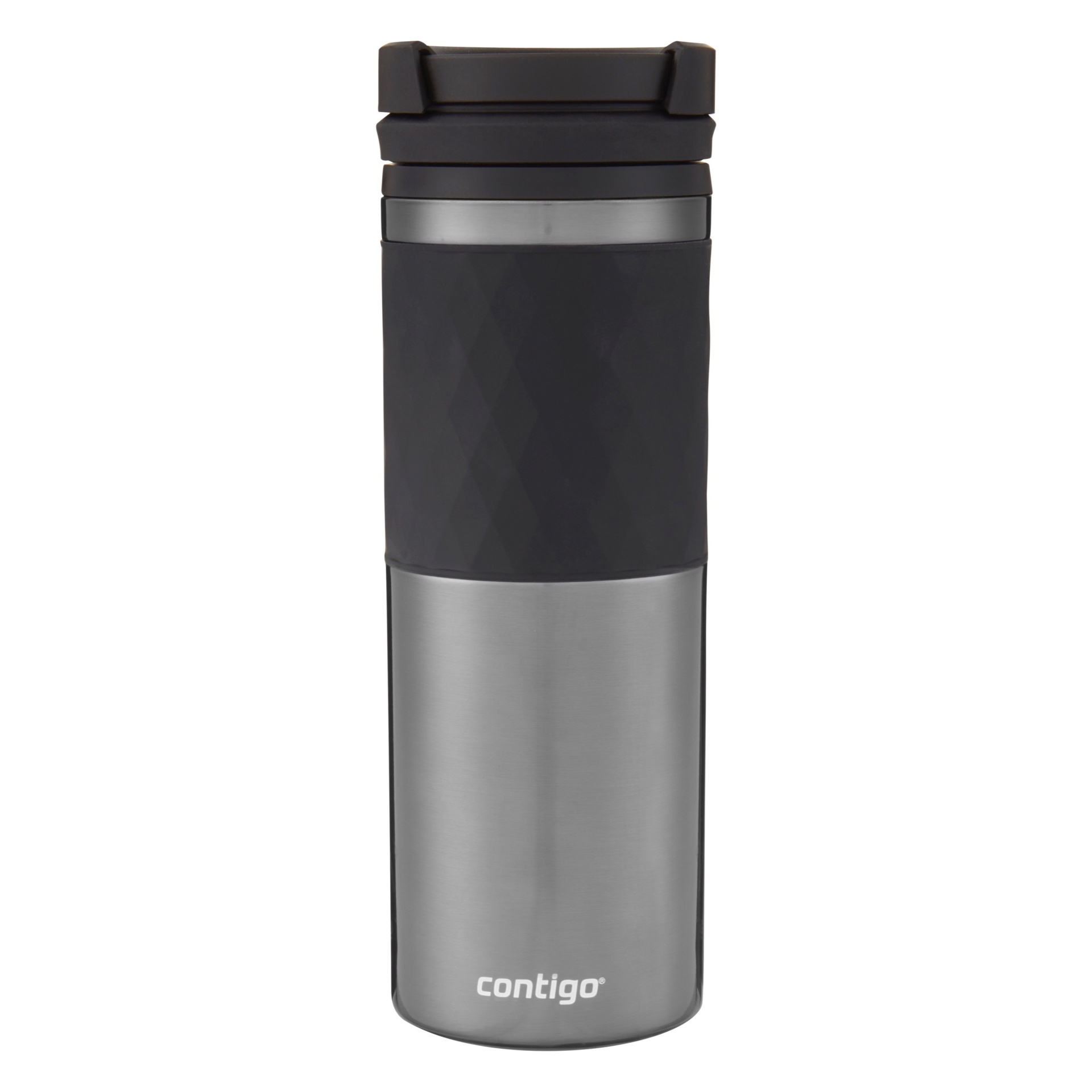 slide 1 of 6, Contigo TwistSeal - Portable Beverage Mug - Silver, 16 oz