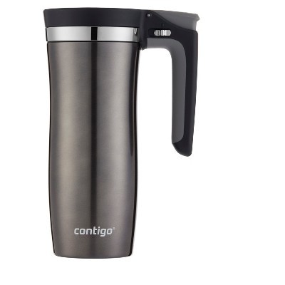 slide 1 of 4, Contigo Handled Autoseal Portable Beverage Mug - Silver, 16 oz