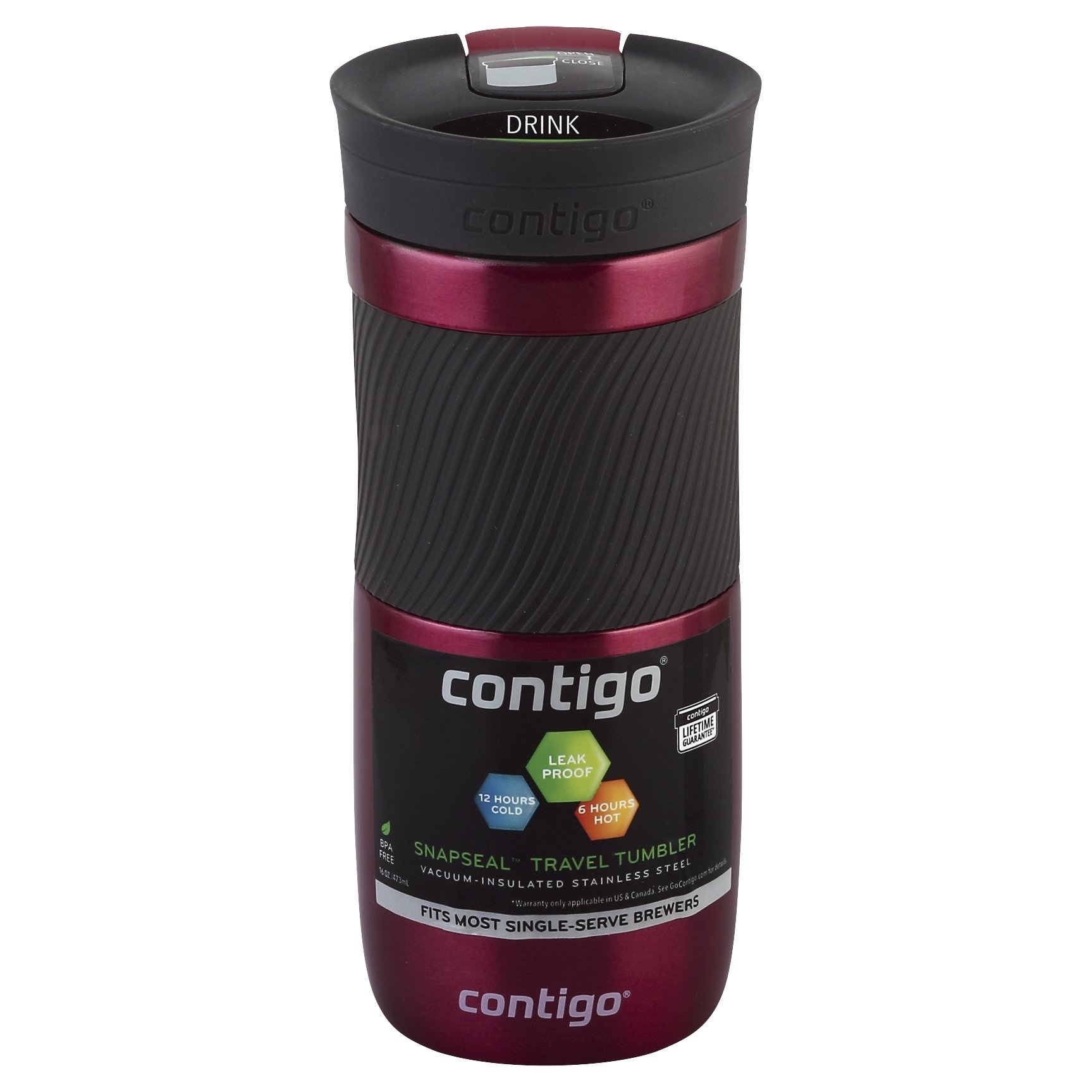 slide 1 of 4, Contigo Snapseal Byron Stainless Travel Mug - Woodbine Green, 16 oz