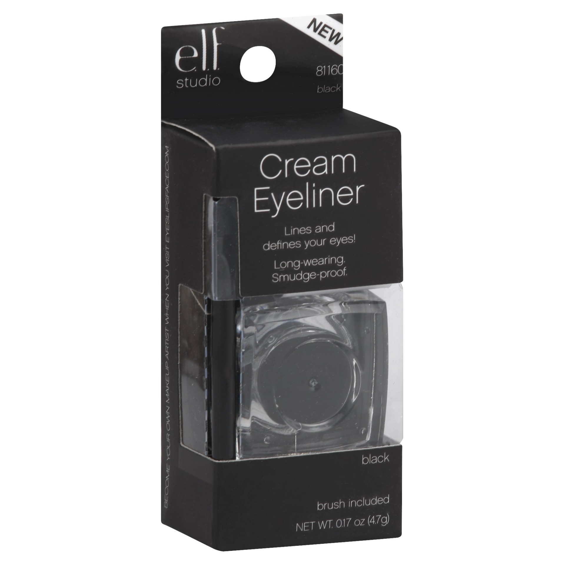 slide 1 of 3, e.l.f. Cream Eyeliner Black, 0.17 oz