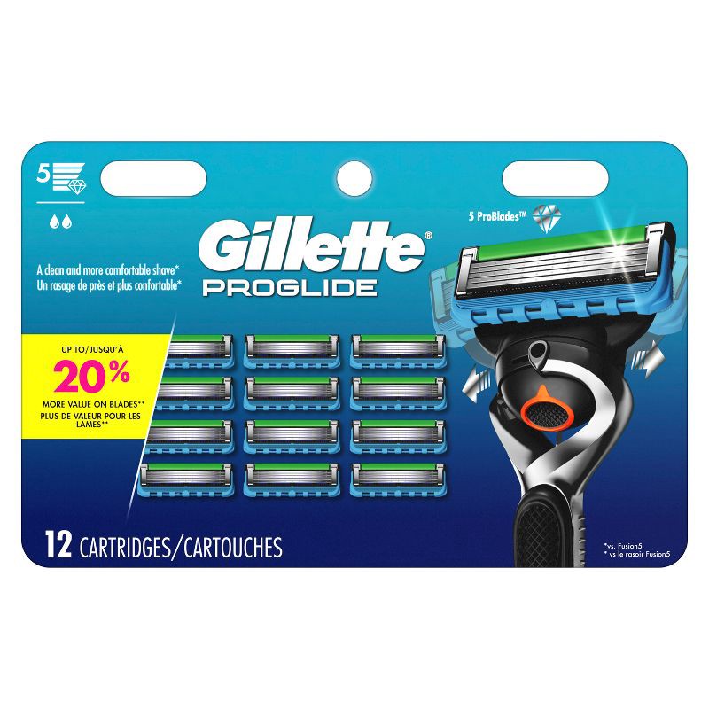 slide 9 of 10, Gillette ProGlide Men's Razor Blade Refills - 12ct, 12 ct