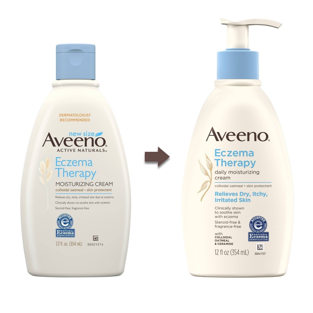 Aveeno Eczema Therapy Daily Moisturizing Cream with Oatmeal 12 fl oz ...