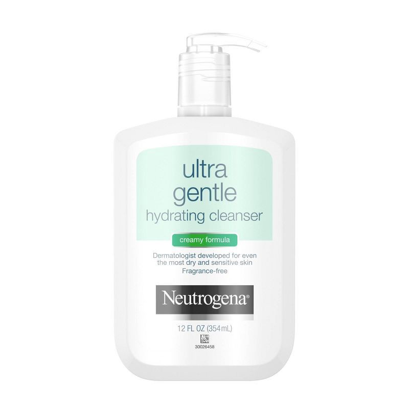 slide 1 of 8, Neutrogena Ultra Gentle Hydrating Facial Cleanser for Sensitive Skin - Fragrance Free - 12 fl oz, 12 fl oz