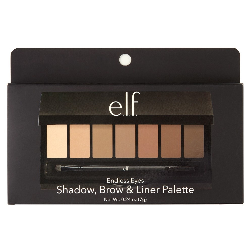slide 2 of 3, e.l.f. Endless Eyes Shadow, Brow and Liner Palette, 0.24 oz