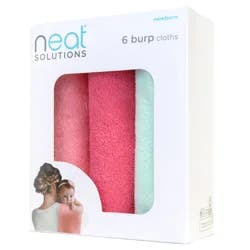 Neat Solutions Neat Sol 6Pk Burp Cloth Boy-Girl Asst Colors