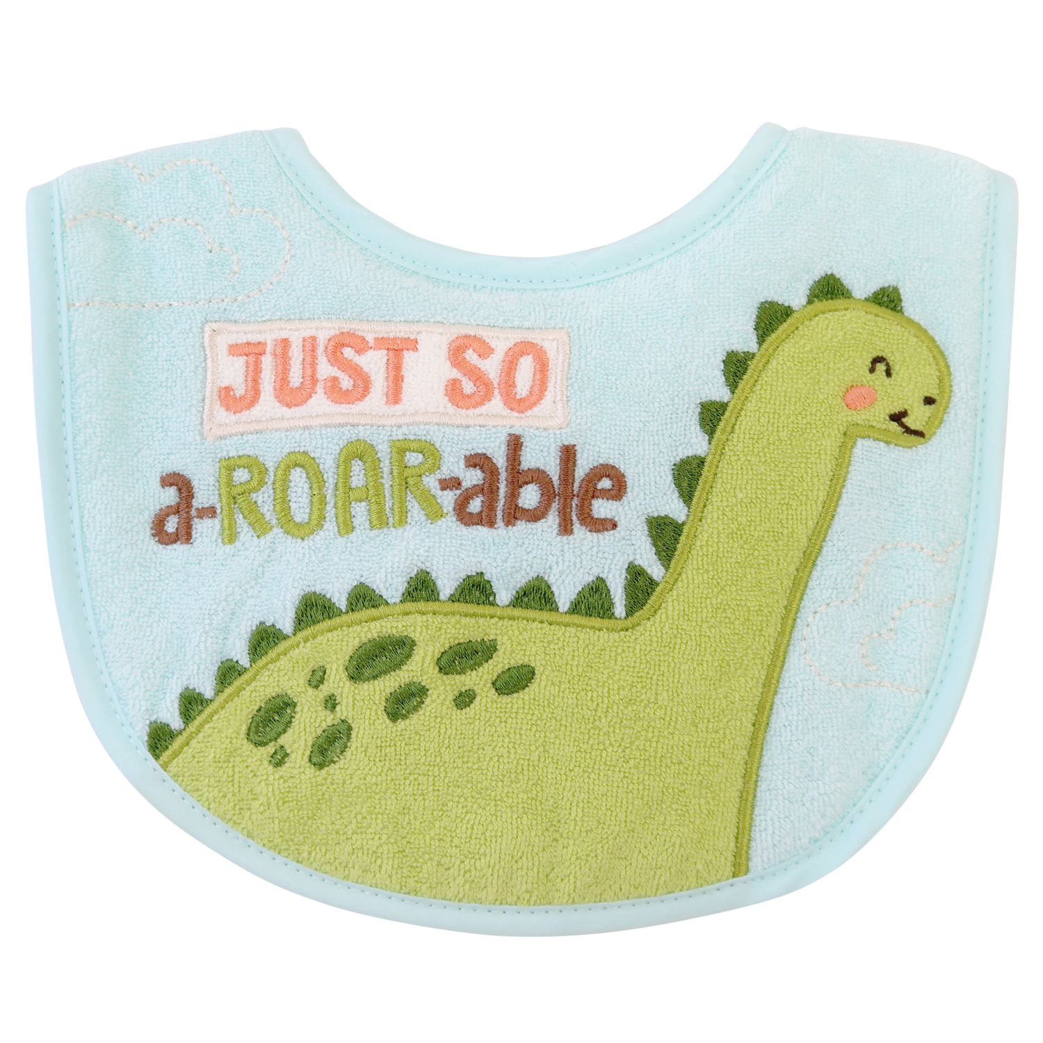 slide 3 of 5, Neat Solutions Neat Sol 3Pk Drooler Bib Boy Aroarable Dino, 3 ct