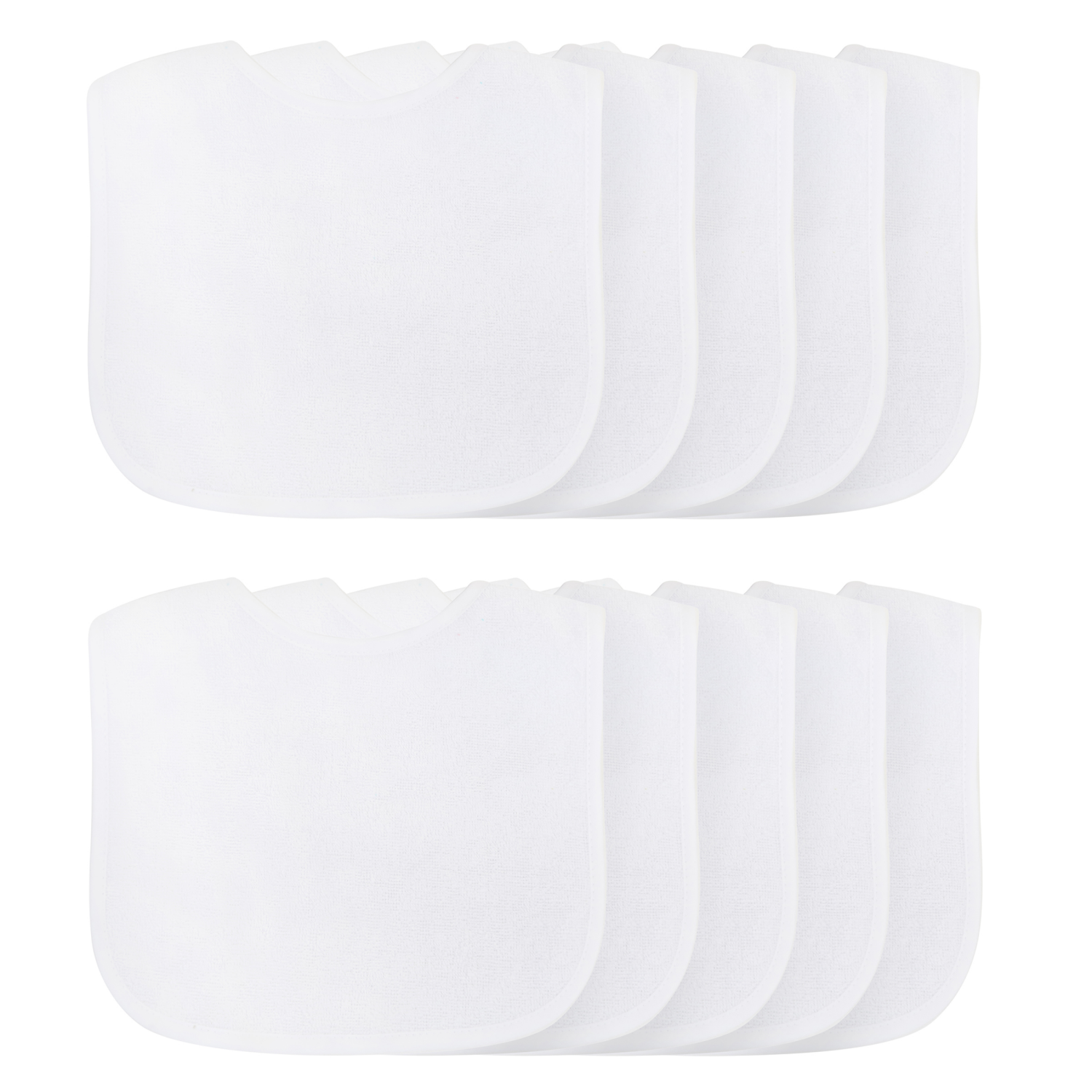 slide 3 of 4, Neat Solutions Neat Sol 10Pk Bibs Solid White, 10 ct