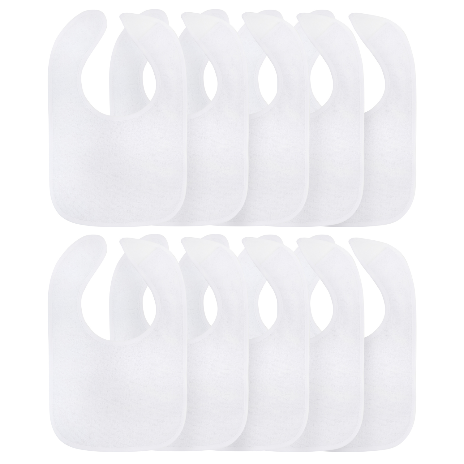 slide 4 of 4, Neat Solutions Neat Sol 10Pk Bibs Solid White, 10 ct