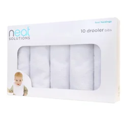 Neat Solutions Neat Sol 10Pk Bibs Solid White