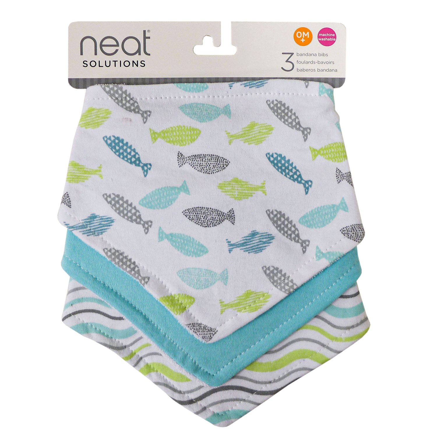 slide 2 of 2, Neat Solutions Baby Bandana Bibs, 3 ct