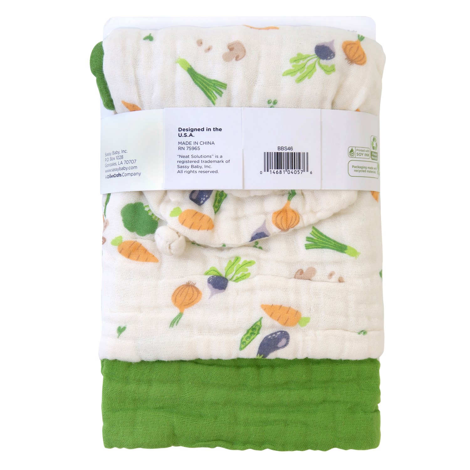 slide 2 of 6, Neat Solutions Neat Sol 2Pk Muslin Bib & Burp Cloth 2-In-1, 2 ct