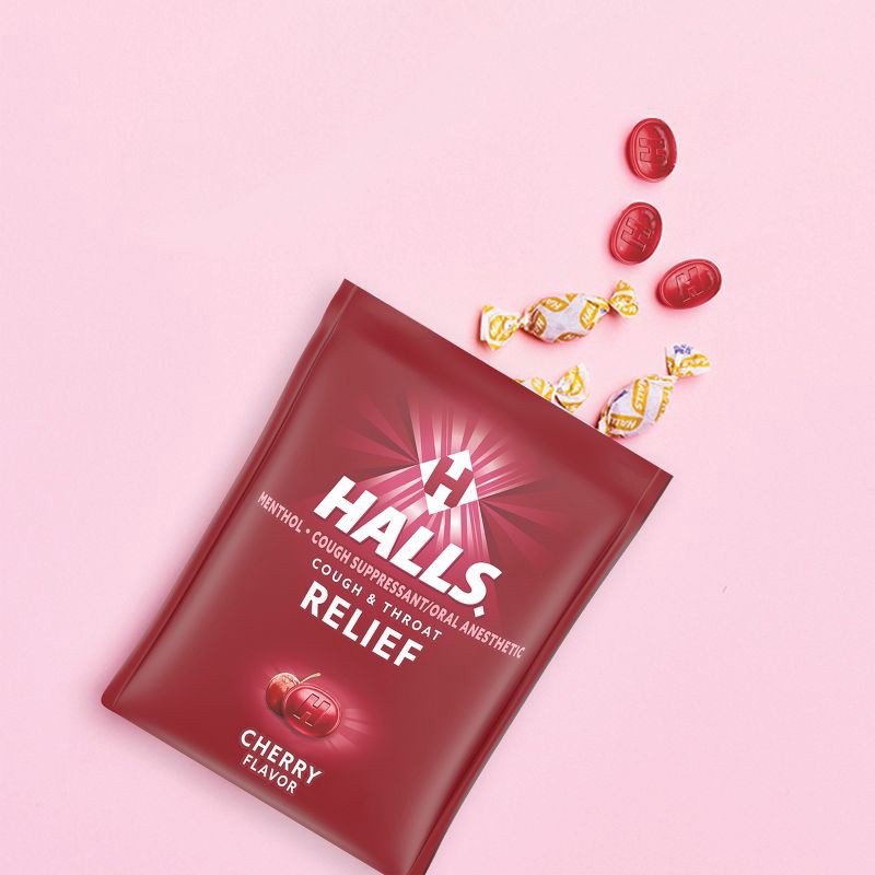 slide 2 of 12, Halls Cough Drops - Cherry - 80ct, 80 ct