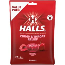 Halls Cough Drops - Cherry - 80ct