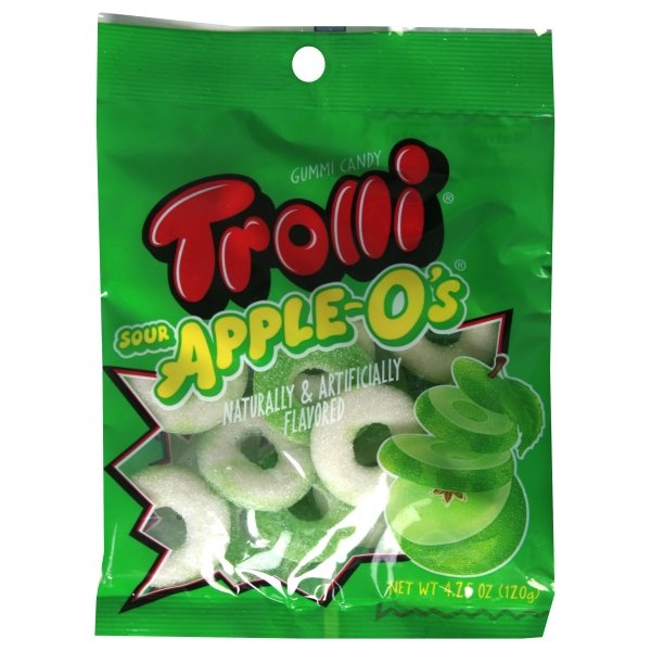 slide 1 of 2, Trolli Apple O's, 4.25 oz