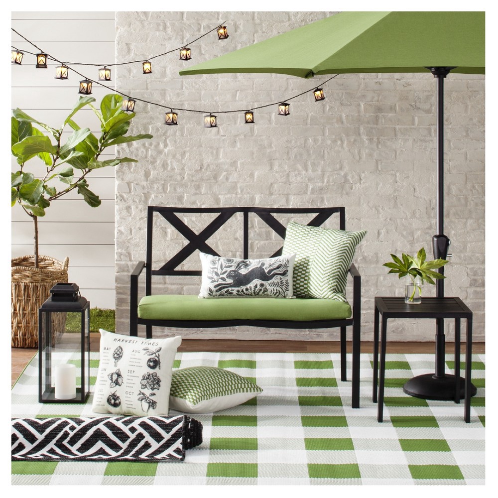 slide 2 of 2, Concrete Umbrella Base Black - Threshold, 1 ct