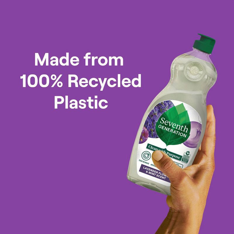 slide 9 of 10, Seventh Generation Lavender & Mint Dish Liquid Soap - 50 fl oz, 50 fl oz